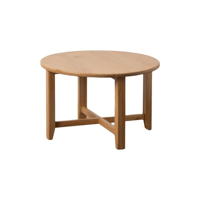Ixia Mesa de Centro Natural de Madera Mindi 80 x 80 x 50 cm