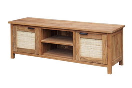 DKD Home Decor Mueble TV Balines Marron Beige 140 x 45 x 50 cm