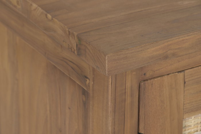 DKD Home Decor Mueble TV Balines Marron Beige 140 x 45 x 50 cm
