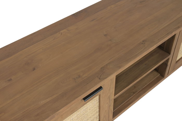 DKD Home Decor Mueble TV Balines Marron Beige 140 x 45 x 50 cm