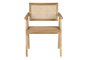 DKD Home Decor Silla de Teca y Ratan Natural 56 x 82 x 58 cm