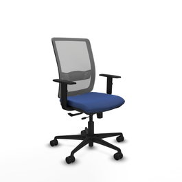 PIQUERAS Y CRESPO Silla de oficina Haches Azul marino y Gris