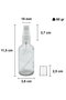 Hermia Juego de 4 Botellas de Vidrio 50ml Transparente Elegantes para Servir Bebidas y Salsas