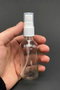 Hermia Juego de 4 Botellas de Vidrio 50ml Transparente Elegantes para Servir Bebidas y Salsas