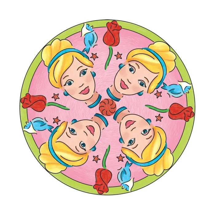 Ravensburger 4005556238477 Princesas Disney Mandala Midi Rompecabezas A partir de 6 años