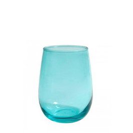 Soler Hispania Vaso Ducale Azul, Vidrio, 49 cl / 110 mm de alto, 70 mm de diámetro, Borde Fino (Set de 6)