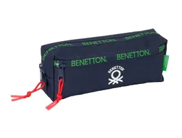 Safta Benetton Together Bolso Escolar Portatodo Triple, 3 Cremalleras, Dimensiones 85x60x220 mm