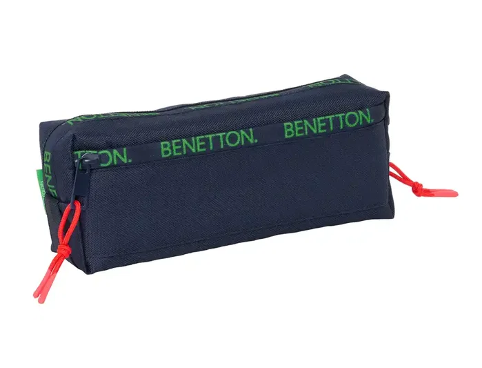 Safta Benetton Together Bolso Escolar Portatodo Triple, 3 Cremalleras, Dimensiones 85x60x220 mm