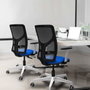 PIQUERAS Y CRESPO Silla de oficina Motilla con mecanismo Sincro/Traslack Azul claro