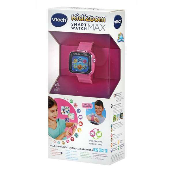 Vtech Kidizoom Smartwatch Max Reloj Interactivo Rosa con Pantalla Táctil, Fotos, Selfies y Vídeos para Niños Vtech Kidizoom Smartwatch Max Reloj Interactivo Rosa con Pantalla Táctil, Fotos, Selfies y Vídeos para Niños