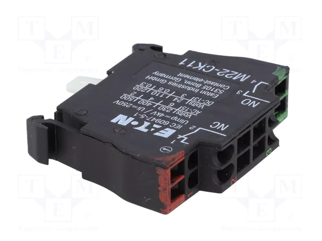 Eaton M22-CK11 Elemento de contacto 1S+1 con montaje frontal por resorte 107940