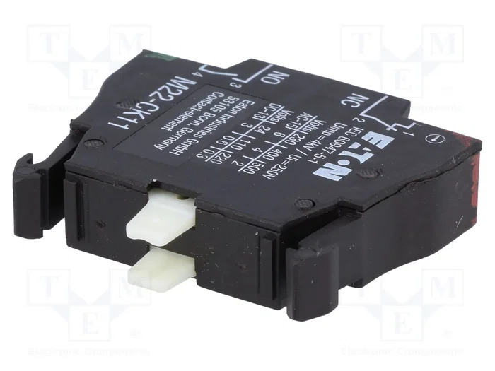 Eaton M22-CK11 Elemento de contacto 1S+1 con montaje frontal por resorte 107940