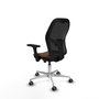 PIQUERAS Y CRESPO Silla de oficina Jorquera con mecanismo Sincro/Traslack, Marrón y Negro