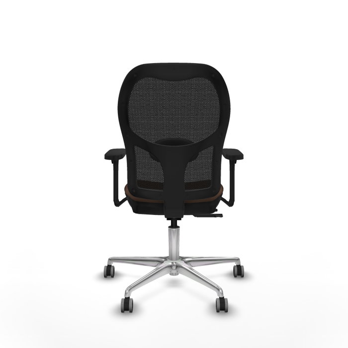 PIQUERAS Y CRESPO Silla de oficina Jorquera con mecanismo Sincro/Traslack, Marrón y Negro