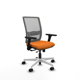 PIQUERAS Y CRESPO Silla de oficina Haches con mecanismo Sincro/Traslack Naranja y Gris