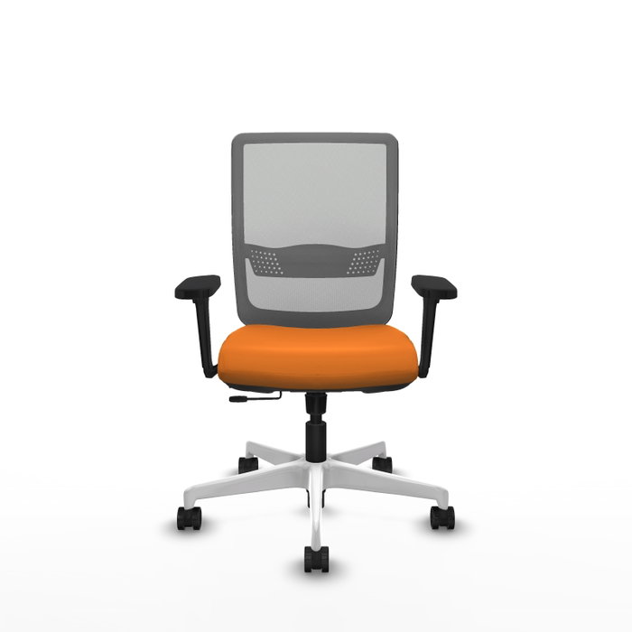 PIQUERAS Y CRESPO Silla de oficina Haches con mecanismo Sincro/Traslack Naranja y Gris