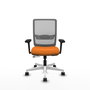 PIQUERAS Y CRESPO Silla de oficina Haches con mecanismo Sincro/Traslack Naranja y Gris