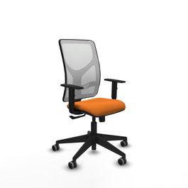 PIQUERAS Y CRESPO Silla de oficina Motilla Naranja y Blanco