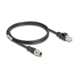 DeLOCK Cable M12 X-codificado 8 pin macho a RJ45 macho 1 m