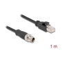 DeLOCK Cable M12 X-codificado 8 pin macho a RJ45 macho 1 m