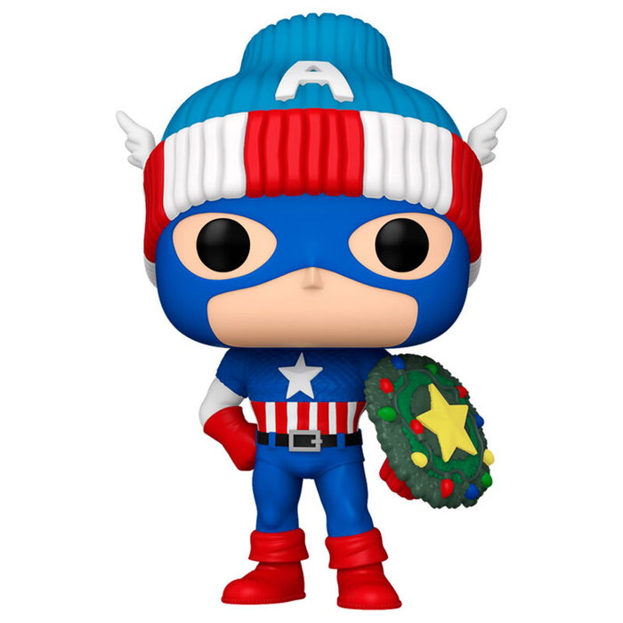 FUNKO Figura POP Marvel Capitán América Holiday