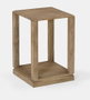 DKD Home Decor Mesita Auxiliar de Mango con Acabado Chorro de Arena