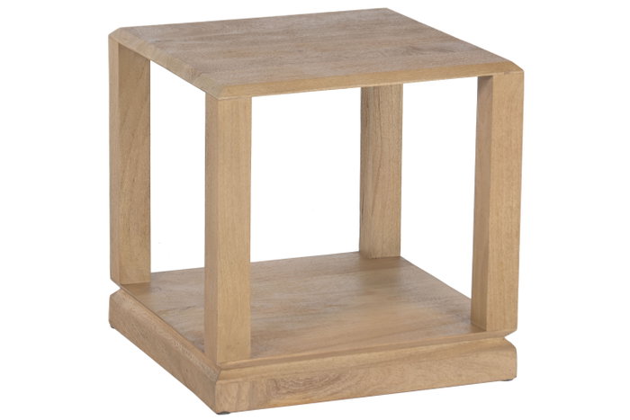 DKD Home Decor Mesita Auxiliar de Mango con Acabado Chorro de Arena DKD Home Decor Mesita Auxiliar de Mango con Acabado Chorro de Arena