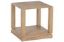 DKD Home Decor Mesita Auxiliar de Mango con Acabado Chorro de Arena