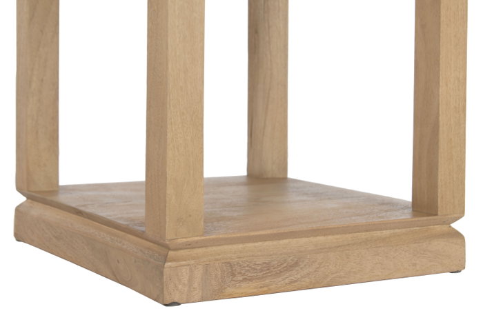 DKD Home Decor Mesita Auxiliar de Mango con Acabado Chorro de Arena DKD Home Decor Mesita Auxiliar de Mango con Acabado Chorro de Arena