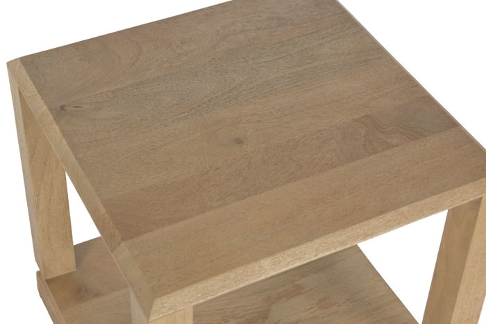 DKD Home Decor Mesita Auxiliar de Mango con Acabado Chorro de Arena DKD Home Decor Mesita Auxiliar de Mango con Acabado Chorro de Arena