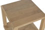 DKD Home Decor Mesita Auxiliar de Mango con Acabado Chorro de Arena