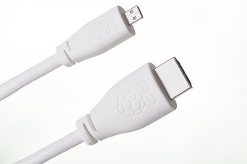 Raspberry Pi T7689AX Cable HDMI 1 m HDMI Tipo A Estándar a Micro HDMI Tipo D Macho/Macho Chapado en Níquel Blanco