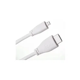 Raspberry Cable HDMI CT7689AX - Micro HDMI (Tipo D) a HDMI Estándar (Tipo A) 1m Blanco - Compatible con Raspberry Pi, Soporta 4Kp60