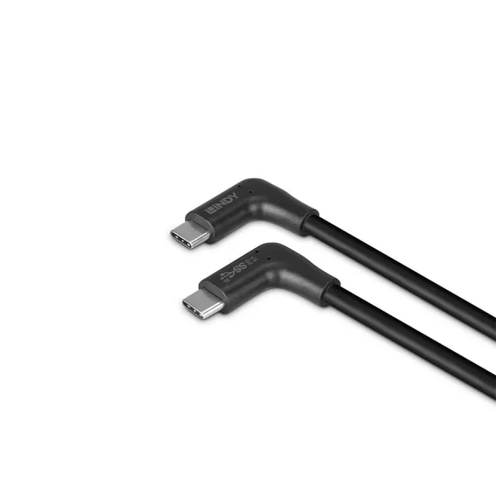 Lindy 32023 Cable USB 3.2 Gen 2 (10 Gbit/s) USB-C a USB-C 1m Negro con Power Delivery 60W