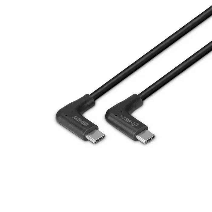 Lindy 32023 Cable USB 3.2 Gen 2 (10 Gbit/s) USB-C a USB-C 1m Negro con Power Delivery 60W