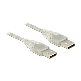 DeLOCK Cable USB 2.0 Tipo-A a Tipo-A 5 m Transparente