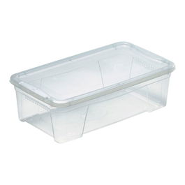 Mondex Space box 3 Caja de almacenaje 8,7 l 42 x 24 x 14 cm transparente apilable con rejilla de ventilación