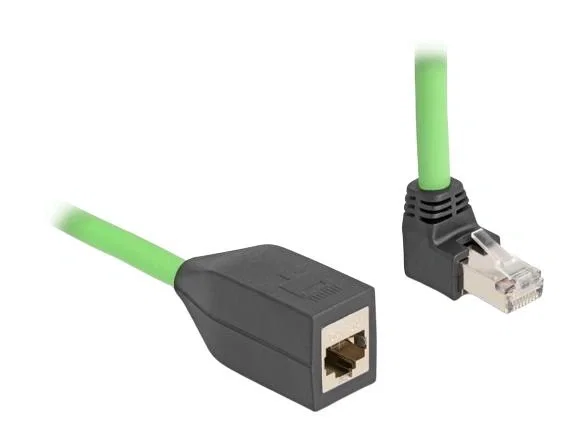 DeLOCK Cable de extensión de red Cat.6A RJ45 macho angular a hembra 2 m verde DeLOCK Cable de extensión de red Cat.6A RJ45 macho angular a hembra 2 m verde