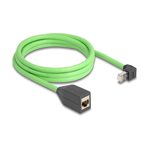 DeLOCK Cable de extensión de red RJ45 Cat.6A macho acodado hacia arriba a hembra SF/UTP 2 m verde DeLOCK Cable de extensión de red RJ45 Cat.6A macho acodado hacia arriba a hembra SF/UTP 2 m verde