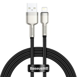 Baseus Cable Lightning a USB-A Cafule, 2.4A, 1m, Negro
