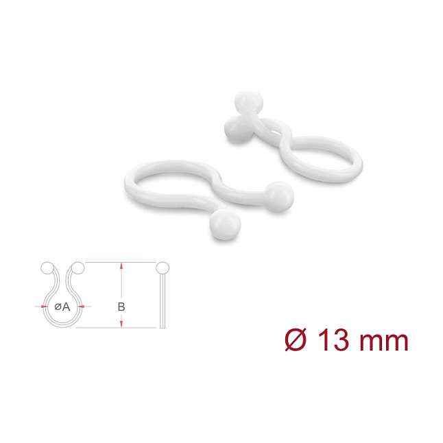 DeLOCK Kabeldriller Ø 13 mm transparente, 100 unidades