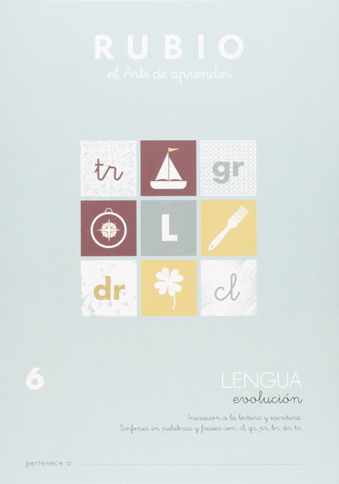 RUBIO Cuaderno A4 Lengua Evolución Nº 6 (5-6 años)
