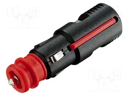 PRO CAR Enchufe de mechero de coche con borna de tornillo 16A Negro