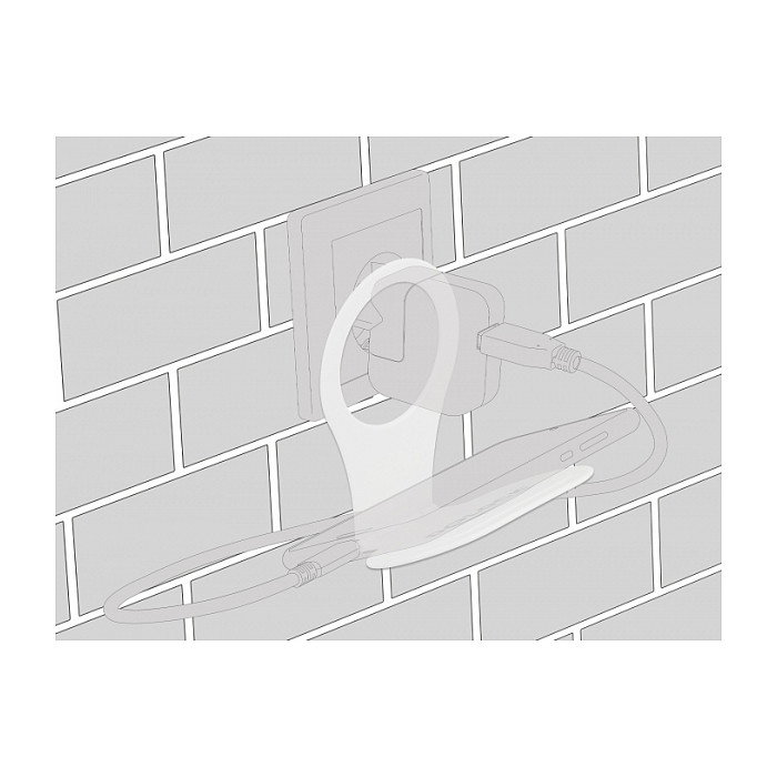 DeLOCK Soporte de Carga para Teléfono Móvil en Enchufe, Blanco, Pasivo, Interior, Plástico, Plegable