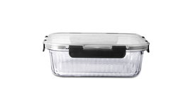 DKD Home Decor Recipiente Transparente 17.5 x 8.2 x 23 cm Borosilicato PP Apto Horno Microondas Lavavajillas Cierre Hermético