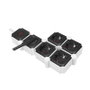 LogiLink Regleta de enchufes con 5 tomas de seguridad, diseño en forma de serpiente, blanco/negro
