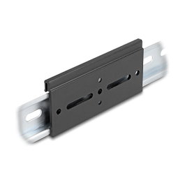 DeLOCK 67149 Clip de montaje de aluminio para riel DIN, negro