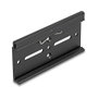 DeLOCK 67149 Clip de montaje de aluminio para riel DIN, negro