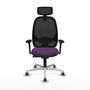 PIQUERAS Y CRESPO Silla de oficina Cilanco con mecanismo Sincro, Morado y Negro