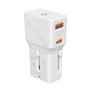 Mobile Adaptador de viaje 25W EU/US/UK/AU, blanco